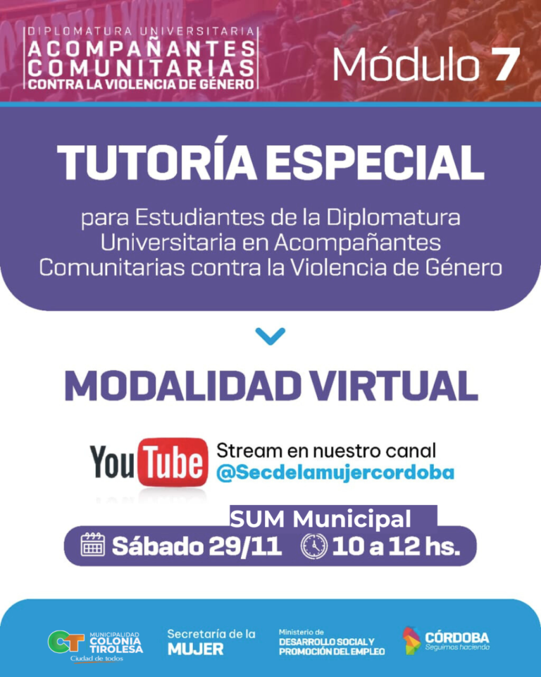 Sigue la Diplomatura en Acompañantes Comunitarias contra la Violencia de Género 2025